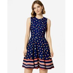 Maison Jules Watermelon Print Fit and Flare Mini Dress SIze‎ M NWT